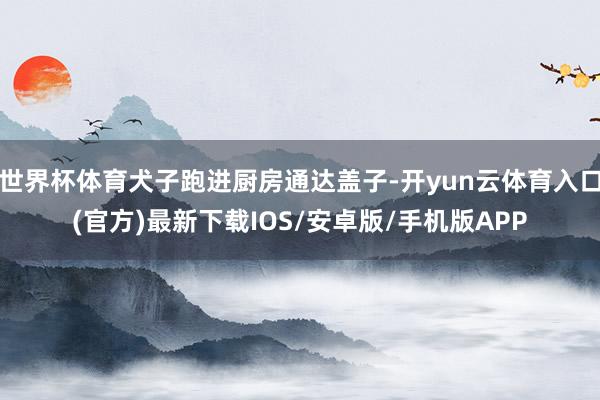世界杯体育犬子跑进厨房通达盖子-开yun云体育入口(官方)最新下载IOS/安卓版/手机版APP