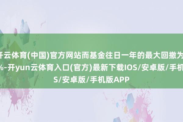 开云体育(中国)官方网站而基金往日一年的最大回撤为-24.09%-开yun云体育入口(官方)最新下载IOS/安卓版/手机版APP