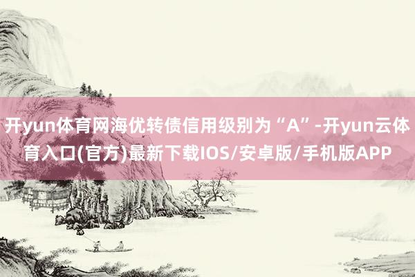 开yun体育网海优转债信用级别为“A”-开yun云体育入口(官方)最新下载IOS/安卓版/手机版APP